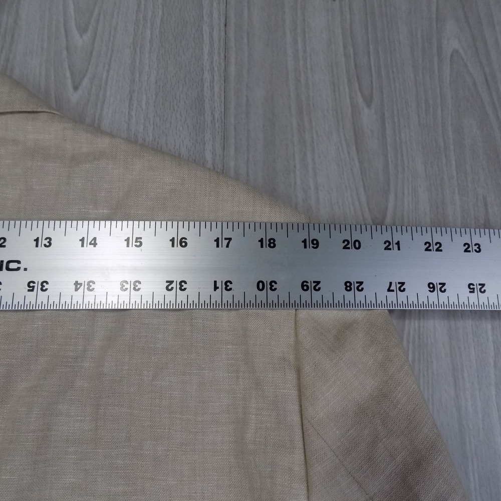 Abercrombie & Fitch Slim Fit Linen Suit Mens 44R 34x34 Beige Preppy EUC - Picture 10 of 16